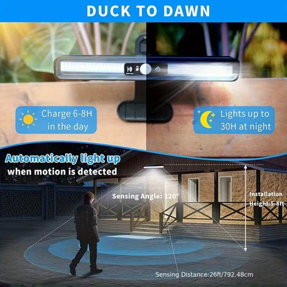 Lampe Solaire à Clip avec Capteur de Mouvement