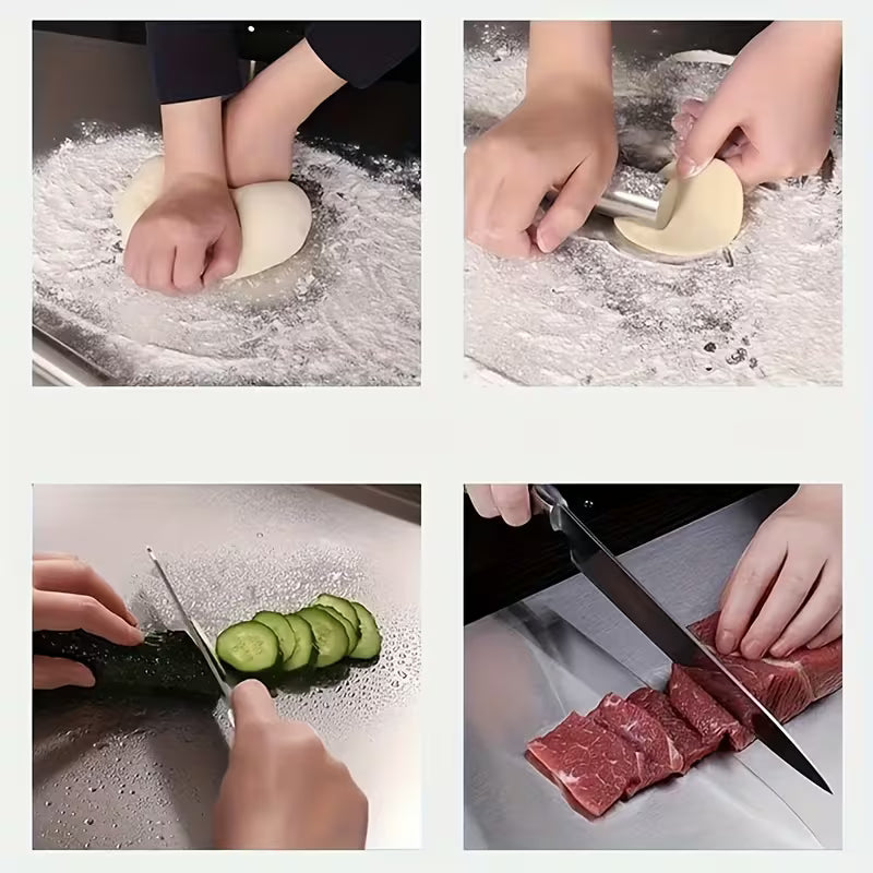 Planche à découper en acier inoxydable épais